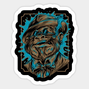 Bossy Angry Gorilla - Cool Ape Sticker